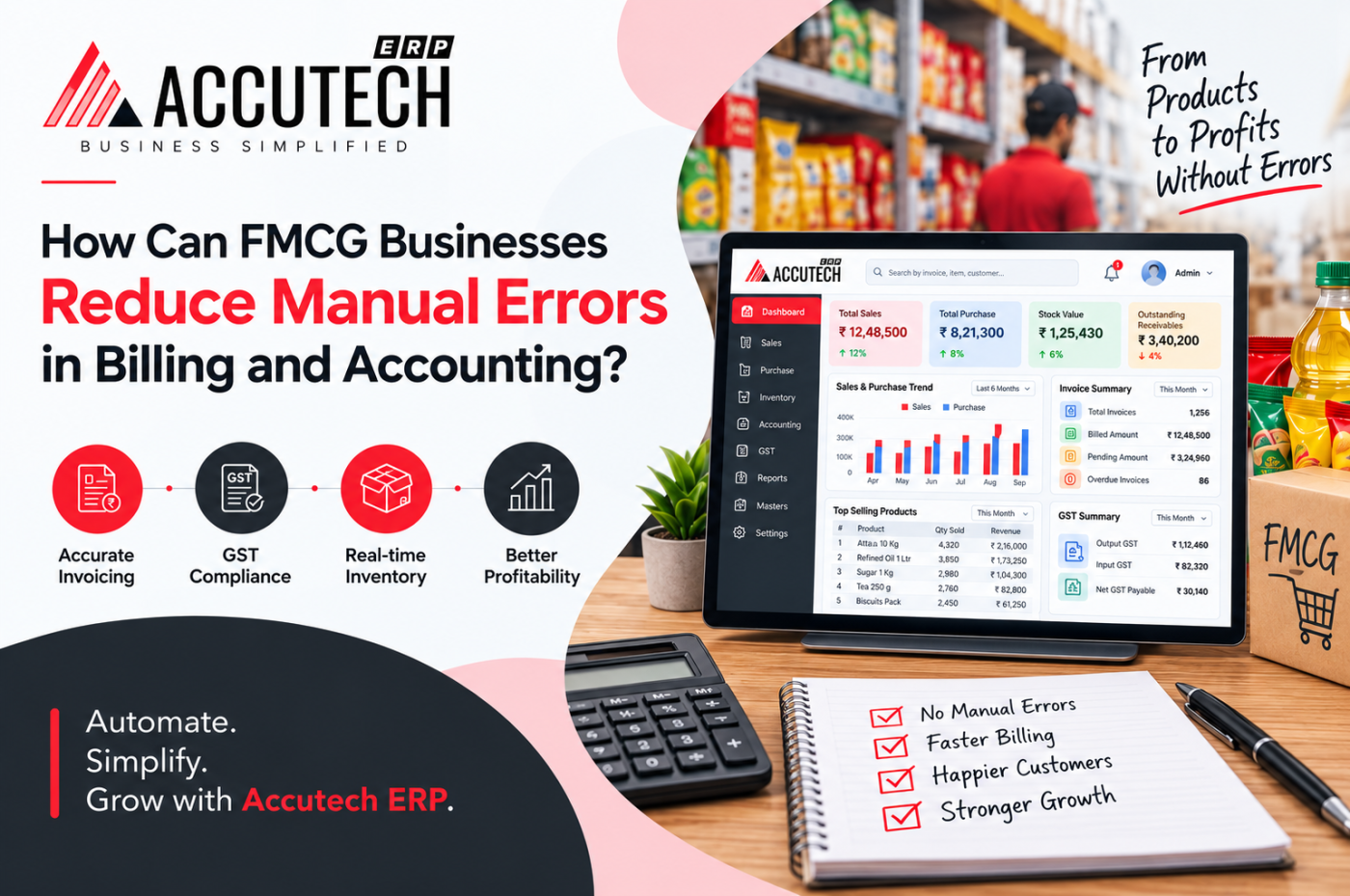 How Can FMCG Businesses Reduce Manual Errors in Billing and Accounting?