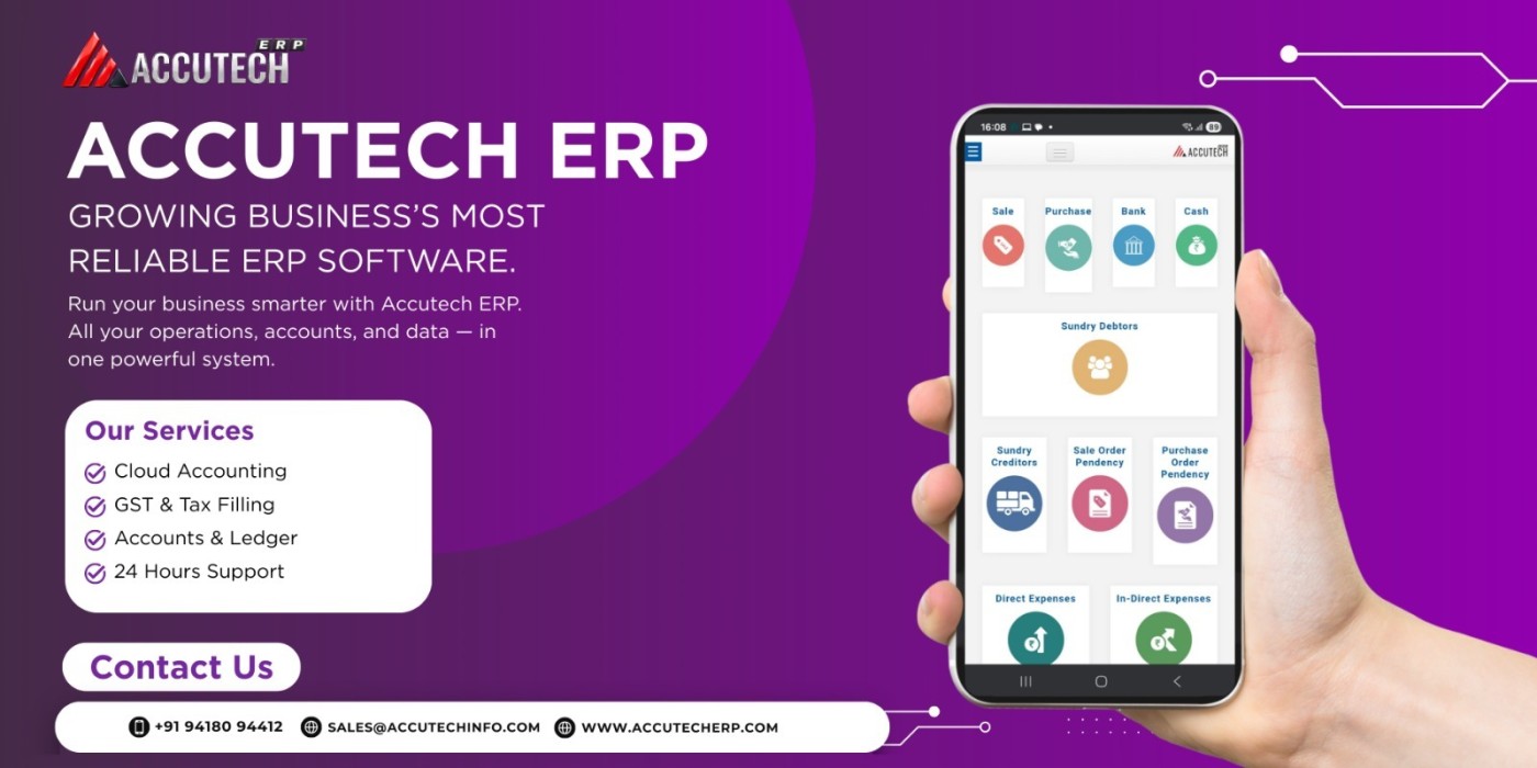 ERP Software for Accounting, GST & Inventory Management | A Smart Business Solution by AccutechERP